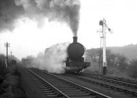 Q6 0-8-0 no 63455 climbs through Beamish on a chilly February day in 1964 with a train of steel flats returning to Consett.<br><br>[K A Gray 15/02/1964]