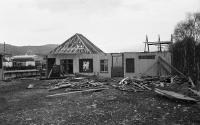 The former Dalnaspidal station building is being reconstructed at Aviemore Speyside station on the Strathspey Railway in April 1979.<br><br>[John McIntyre /04/1979]