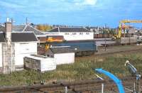 25227 shunting the GNSR yard at Elgin on 30 October 1978.<br>
<br><br>[Peter Todd 30/10/1978]