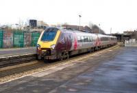 A northbound CrossCountry service runs through Bristol's Lawrence Hill station on 10 February 2010.<br><br>[Peter Todd 10/02/2010]