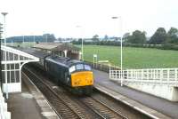 <I>Peak</I> 45050 takes a train through Church Fenton heading for Pontefract on 14 August 1980<br>
<br><br>[Peter Todd 14/08/1980]