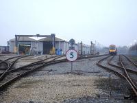 Bombardier Transportation's maintenance facility built on the site of the former Crofton PW Depot, adjacent to the Wakefield to Pontefract / Goole line, seen here on 17 February with First TransPennine Express 170303 under test in the sidings. <br><br>[David Pesterfield 17/02/2010]