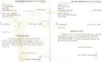 1966 letters from the BR Scottish Region Stores Controller confirming the sale of 'collectors items'. The Princes Street Signal Box Diagram is now on display in the Scottish Railway Museum at Bo'ness (if you look carefully), while the Crew Junction Signal Box nameboard is in David Spaven's safe keeping. Nice to know that at least some of the post-Beeching memorabilia 'saved for the nation' was actually paid for!<br><br>[David Spaven //1966]