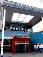 The airport - like entrance to the new Partick station, seen on 21 February 2010 [See image 23501]<br><br>[Colin Miller 21/02/2010]