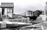 Inverness-Aberdeen DMU passing Kinloss on 16 September 1977.<br><br>[Bill Roberton 16/09/1977]