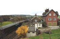 The Royal Train being drawn out past the long closed Crigglestone West station by 47835 on 27 March 1992 after stabling overnight on the nearby former Horbury branch. The occasion was the visit by HM Queen Elizabeth to unveil a plaque to commemorate the 400th Anniversary of the Queen Elizabeth Grammar School in Wakefield. The train then reversed to run to Wakefield Kirkgate station, where it reversed again to access Wakefield Westgate station via the now single line branch linking the former L&YR route to the former GNR route.  <br><br>[David Pesterfield 27/03/1992]