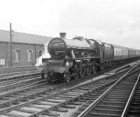 Stanier Jubilee 4-6-0 no 45593 <I>Kolhapur</I> arriving at Carlisle off the S&C on 26 August 1967 at the head of the 9.20am St Pancras - Glasgow Central. For the actual name being carried [see image 34174] <br><br>[Robin Barbour Collection (Courtesy Bruce McCartney) 26/08/1967]