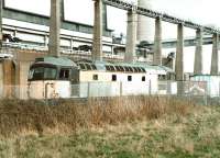 The ghost of 26 040 stands alongside Methil power station. Date unknown. [See image 15253]<br><br>[David Panton //]