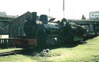 SAR 2-8-2 no 145 of 2 foot gauge, class NG15, seen in March 1991 shunting near the docks in Port Elizabeth.<br><br>[John Morgan Collection (Courtesy Ken Strachan) 05/03/1991]