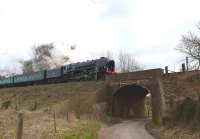 Standard class 9F no 92212 photographed in action during the Mid Hants Railway's Spring Gala Day on 6 May 2010.<br><br>[Peter Todd 06/05/2010]