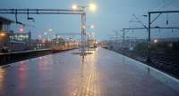 Airdrie looking east in 1987 when the signalbox was still operational and four sidings were in use. Drumgelloch had not yet opened.<br><br>[Ewan Crawford //1987]