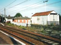 The remaining goods buildings at Prestonpans in June 1999.  They have since been demolished<br><br>[David Panton /06/1999]