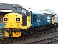 37025 <I>Inveness TMD</I> stands at Boness on a wet Sunday 28 March 2010. The locomotive was in action shortly afterwards with a train to Manuel. <br>
<br><br>[Brian Forbes 28/03/2010]