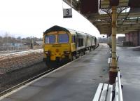 Freightliner 66 511 rumbles through Kilmarnock on 17 March 2010<br><br>[David Panton 17/03/2010]