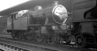 Gresley V3 no 67678 on shed at 52B Heaton in 1963. The locomotive had arrived in the north east from Glasgow the previous year following electrification on Clydeside. Standing alongside is class A1 Pacific no 60127 <I>Wilson Worsdell</I>, a visitor from 52D Tweedmouth.<br><br>[K A Gray //1963]