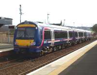 A Dundee-Edinburgh service, formed by 170428, calls at<br>
Ladybank on 8 April 2010. <br>
<br><br>[Brian Forbes 08/04/2010]