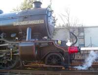 Detail of 61994 <I>The Great Marquess</I> taking on water at Kingussie on 11 April on its way to Inverness to join up with <I>Oliver Cromwell</I> and <I>The Great Britain III</i> railtour.<br><br>[Gus Carnegie 11/04/2010]