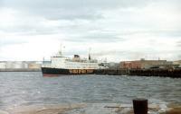 IoMSP's <I>Mona's Queen</I> leaving Ardrossan Winton Pier in 1985 for Douglas - the last year of these sailings. [See image 20853]<br><br>[Colin Miller //1985]