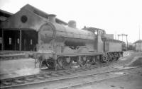 57673 on shed at 67D Ardrossan on 27 March 1959. The locomotive was withdrawn from here in March 1962 and Ardrossan shed closed in February 1965. [See image 1036]<br><br>[Robin Barbour Collection (Courtesy Bruce McCartney) 27/03/1959]