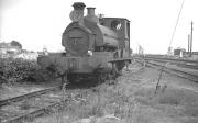 Kitson CR-3 0-4-0ST no 1338, built in 1898 for the Cardiff Railway. Eventually withdrawn from Swansea East Dock (87D) in September 1963, the locomotive is now preserved by the Great Western Society at Didcot. Photographed on 7 August 1960.<br>
<br><br>[K A Gray 07/08/1960]