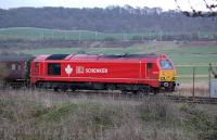 DBS 67018 <i>Keith Heller</i> in the up loop at Inverkeithing East Junction with the empty stock off the evening Edinburgh - Cardenden commuter train on 22 April.<br>
<br><br>[Bill Roberton 22/04/2010]