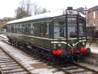 Derby Lightweight DBSO M79900 stands at Wirksworth station on 3 April 2009.<br><br>[Craig McEvoy 03/04/2009]