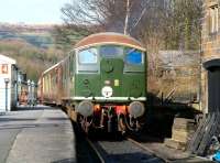 D5061 standing in platform 4 at Grosmont station on 26 March 2010 awaiting its next tour of duty, having brought in an earlier train from Pickering.  <br><br>[John Furnevel 26/03/2010]