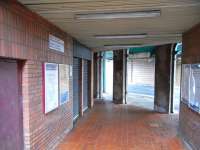 Former ticket office...or shop? The street level entrance to Dumbarton East station alongside Glasgow Road on 24 April 2010. [See image 4663]<br><br>[David Panton 24/04/2010]