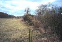 Hard to envisage, but this will be the site of the Tweedbank terminus in 2014, with the railway solum in a cutting behind the bushes to the right, and the future station car park in the central middle distance.<br><br>[David Spaven 02/04/2010]