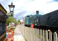 BR class 03 no D2022 is yard shunter at Hayes Knoll during the Swindon and Cricklade Railway's Industrial Locomotive Gala day on 1 May. <br><br>[Peter Todd 01/05/2010]