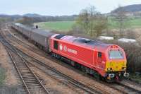 67018 'Keith Heller' moves out of the up loop at Inverkeithing East Junction on its way to Millerhill yard on Thursday 22 April 2010. The train consists of the ECS that formed 2L69, the 17:21 Edinburgh to Cardenden service. <br><br>[Andy Carr 22/04/2010]