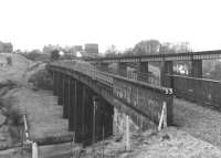The two parallel viaducts at Strathaven, photographed in April 1969.<br><br>[Colin Miller /04/1969]