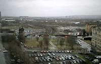 Looking east at High Street station in 2002. Since the photograph there has been quite a bit of development in this area. To the left of the station site (centre of photograph) was High Street Goods and to the right was College Goods.<br><br>[Ewan Crawford 08/03/2002]