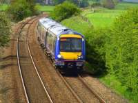 Glasgow to Aberdeen express races north at Innerdunning.<br><br>[Brian Forbes 13/05/2010]