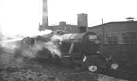 Stanier 2-6-4T no 42644 stands at Bacup sporting the diamond headplate of the Manchester Rail Travel Society.  The date is 26 November 1966 and the railtour is the 1T55 <I>Three Counties Special</I> which has just arrived from Bury Bolton Street.<br><br>[K A Gray 26/11/1966]