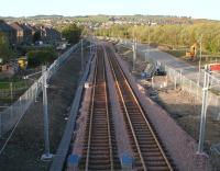 Progress at Bathgate viewed looking north towards the town from the Whitburn Road on 15 May 2010. [See also earlier images 23966 and 24515]<br><br>[James Young 15/05/2010]