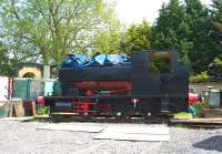 Barclay 0-6-0ST <I>Swordfish</I> (works no 2138 of 1942) photographed at Blunsdon on 15 May. Named after HMS Swordfish, the locomotive is not normally seen on a Saturday as the owners and restorers tend to keep it under wraps.<br>
<br><br>[Peter Todd 15/05/2010]