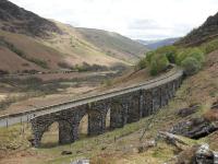 Glen Ogle viaduct looking south east on 17 May 2010. As with the railway the cycle track is now a Prize Length compared with the ballast when I last visited in the 1980s.<br><br>[John Robin 17/05/2010]