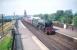 Peppercorn A2 Pacific no 60528 <I>Tudor Minstrel</I> brings a southbound train off the Forth Bridge and through Dalmeny station in August 1959 en route to Waverley. <br><br>[A Snapper (Courtesy Bruce McCartney) 08/08/1959]