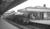 60532 <I>Blue Peter</I> arrives from the north at Stirling in the summer of 1966 with the 1.30pm Aberdeen - Glasgow Buchanan Street.<br><br>[K A Gray 25/07/1966]