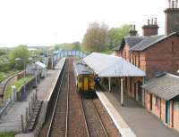 A Glasgow Central - Newcastle service calls at Annan on 13 May 2010. <br><br>[John Furnevel 13/05/2010]