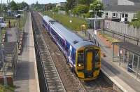 158 728 returning to Edinburgh from Fife calls at South Gyle on 5 June.<br><br>[Bill Roberton 05/06/2010]