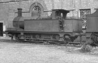 Johnson 1F no 41708 once held the distinction of being the oldest operational locomotive on BR. Seen here at Barrow Hill in 1960, the ex-MR 0-6-0T was built at Derby in 1880 and officially withdrawn by BR at the end of 1966. The locomotive has since been restored and is now in preservation [see image 23298].<br><br>[K A Gray 10/04/1960]