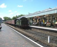 5619 arrives at Sheringham station on North Norfolk Railway on 15 June 2010.  The locomotive will take out the 3.00pm service to Holt.<br><br>[Bruce McCartney 15/06/2010]