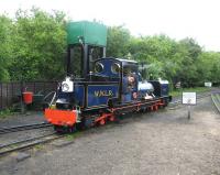 The unique 2-6-0+0-6-2 Garratt locomotive no 3 <I>Norfolk Hero</I> photographed on 18 June 2010 on the ten and a quarter inch gauge Wells and Walsingham Light Railway in Norfolk. The 4 mile long line is built along a section of the former standard gauge branch from Dereham, closed by BR in 1964.      <br><br>[Bruce McCartney 18/06/2010]