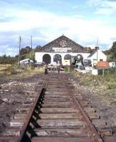 Seems like only yesterday... Frank Spaven and a Strathspey Railway colleague check out the latest sleepers laid on the approach to Aviemore shed in the summer of 1974.<br><br>[David Spaven //1974]