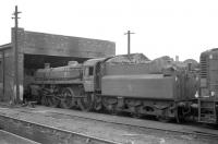 BR Standard class 4 4-6-0 no 75002 stands on shed at 5D Stoke-on-Trent in 1965.<br><br>[Robin Barbour Collection (Courtesy Bruce McCartney) //1965]