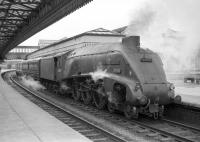 60004 <I>William Whitelaw</I> with the up <I>postal</I> at Stirling on 16 April 1965.<br><br>[Robin Barbour Collection (Courtesy Bruce McCartney) 16/04/1965]