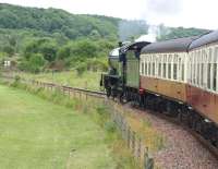 Class D49 no 246 <I>Morayshire</I> with a train from Boness to Manuel on 6 July, first day of the SRPS 2010 summer services.<br><br>[Brian Forbes 06/07/2010]