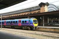 An afternoon Middlesbrough - Manchester Airport service calls at York on 21 March.<br><br>[John Furnevel 21/03/2010]